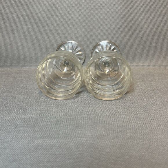 Set 2 Hocking Cordial Glasses Block Optic Clear Goblet Depression Glass 1930s - Picture 4 of 7